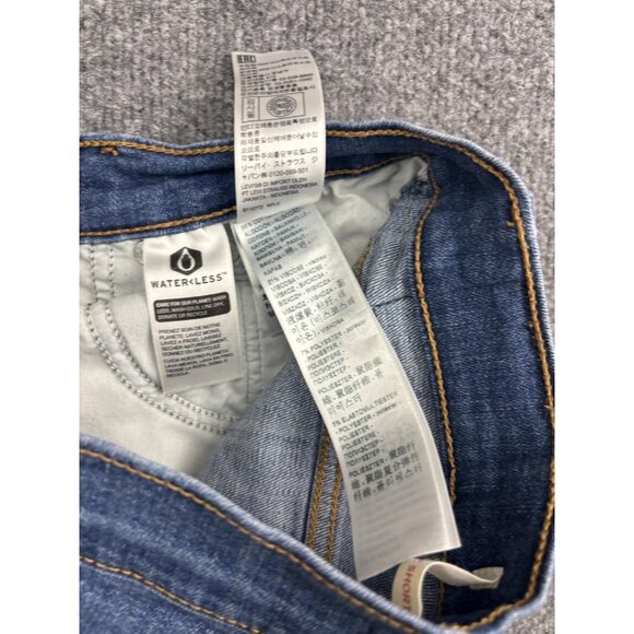 Levis High Rise Shorts Womens 27 Denim Cut Off Distressed Frayed Hem Waterless - Picture 6 of 7